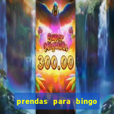 prendas para bingo de natal